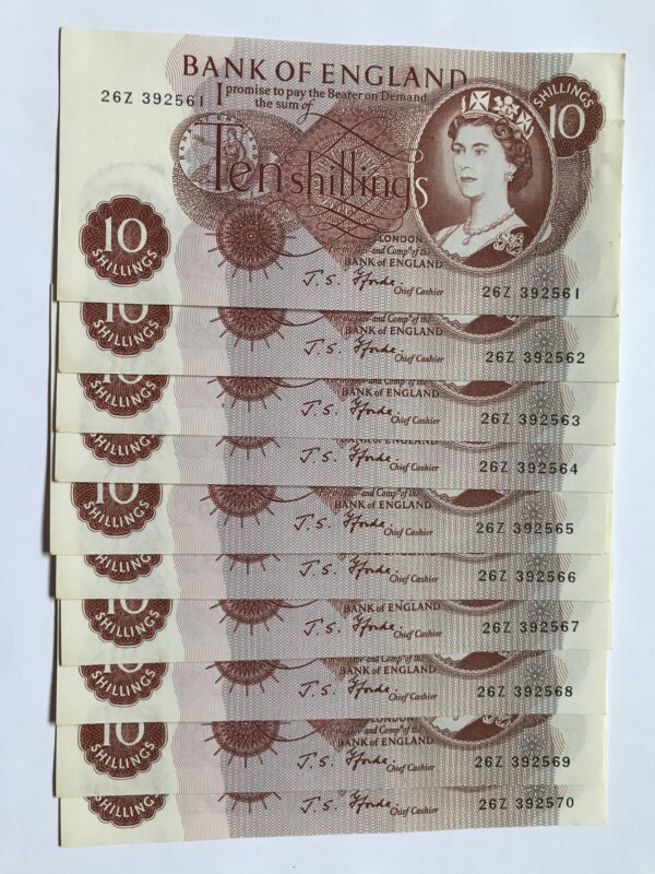 Fforde 10s x 10 Consecutive, 26Z Prefix, EPM B309, aUNC